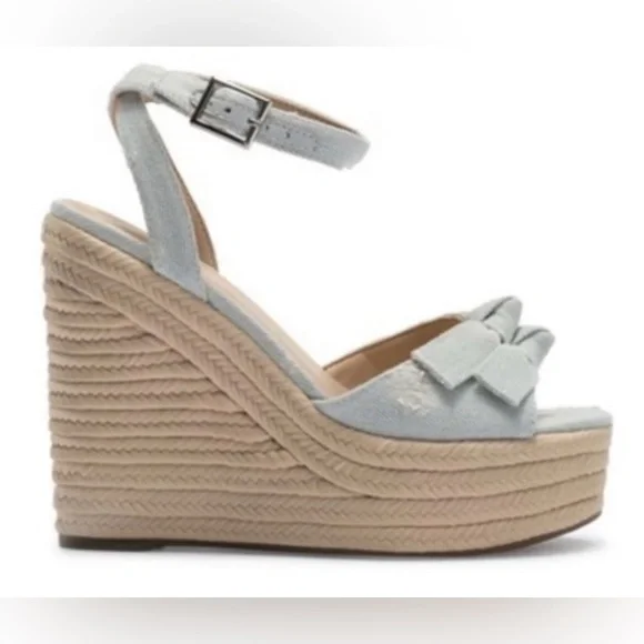 KENDALL & KYLIE LIGHT BLUE WEDGES! 9- NWTIB - Picture 4 of 11